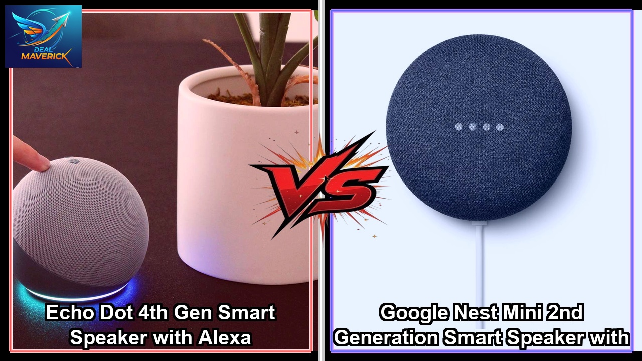review of Echo Dot 4th Gen Smart Speaker with Alexa vs Google Nest Mini 2nd Generation Smart Speaker with Google Assistant - Charcoal