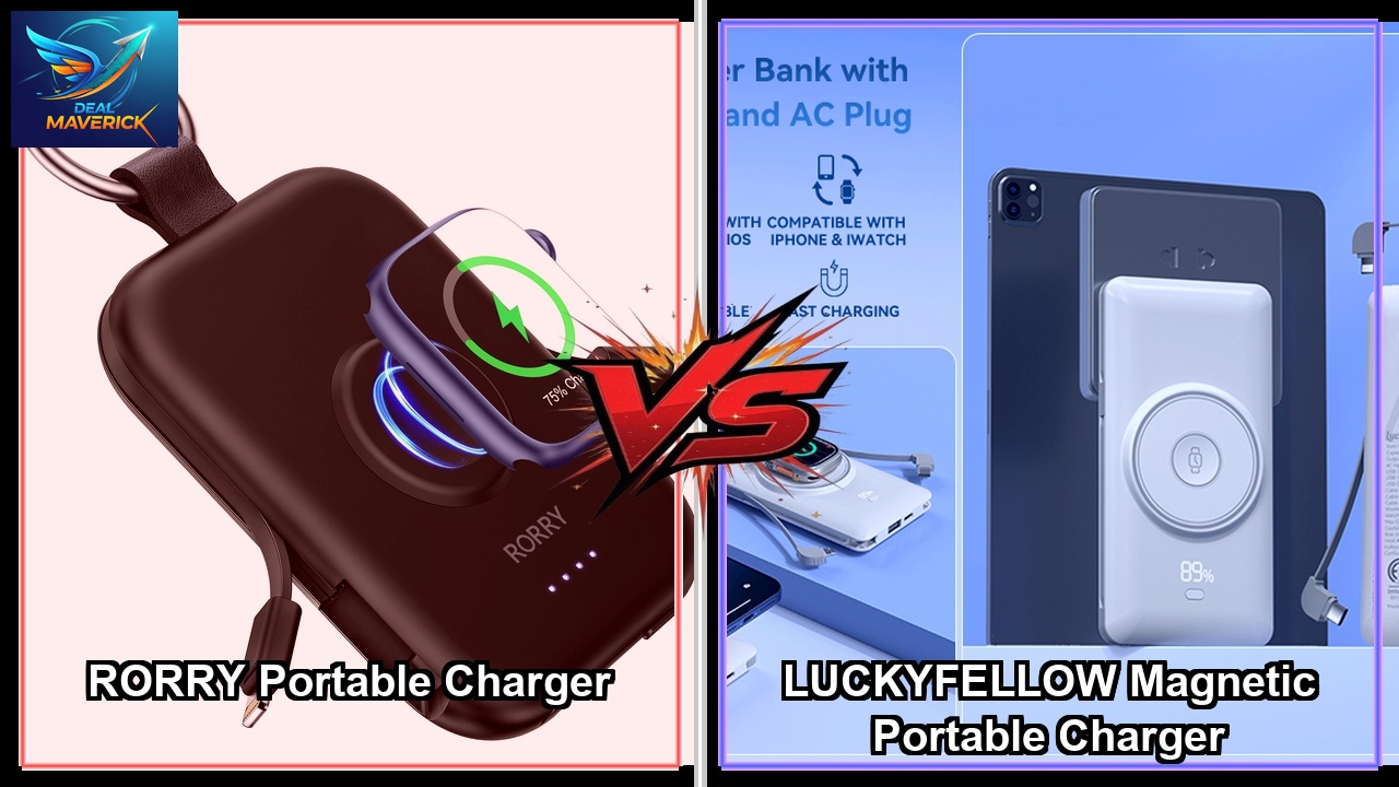 review of RORRY Portable Charger vs LUCKYFELLOW Magnetic Portable Charger
