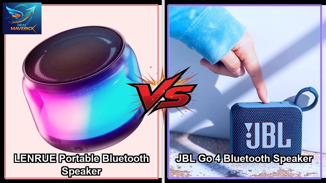 review of LENRUE Portable Bluetooth Speaker vs JBL Go 4 Bluetooth Speaker
